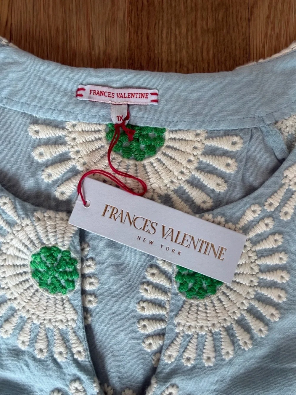 🌸 NWT - Frances Valentine Aster Maxi Caftan Dress - Size 1X 🌸 - Picture 3 of 15